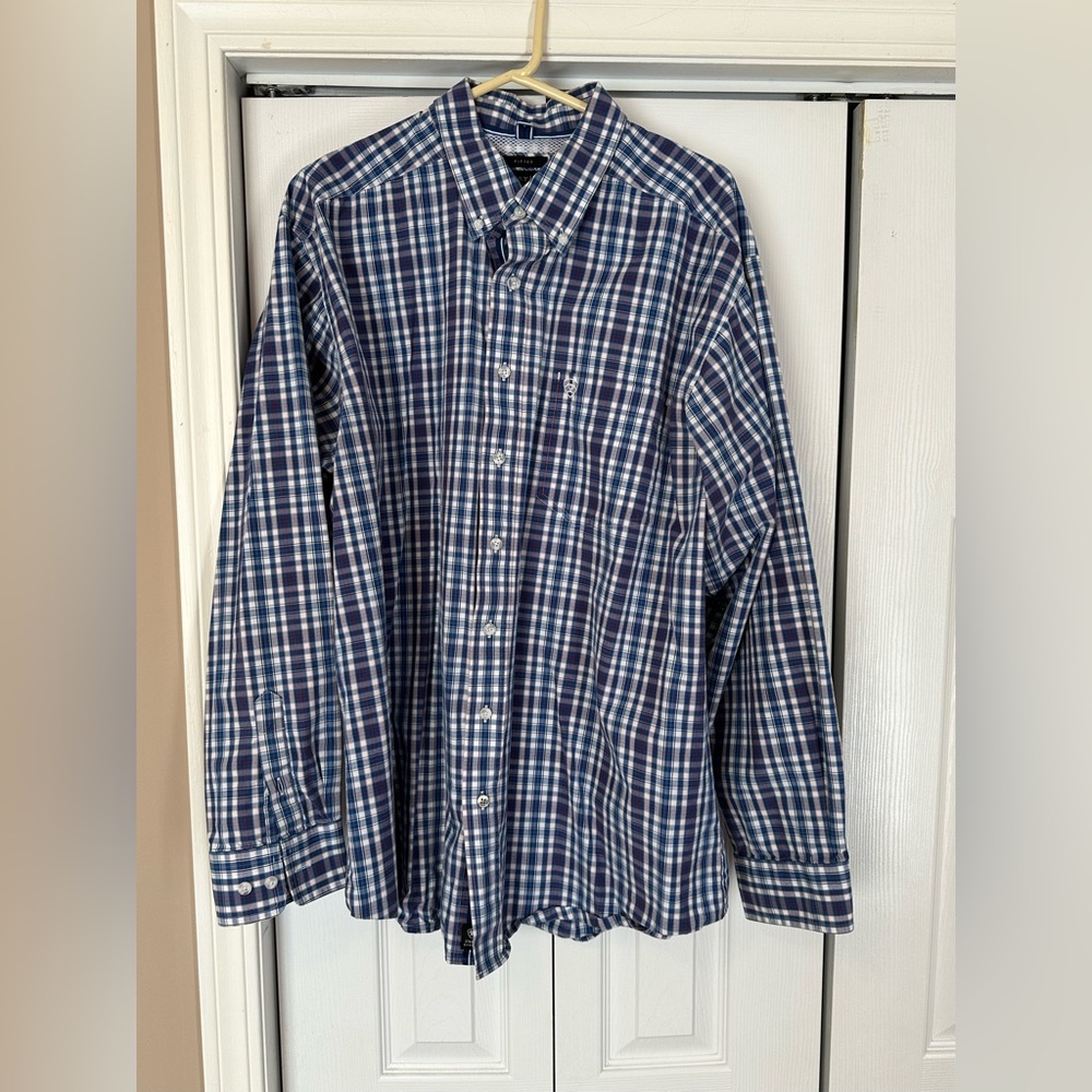 ARIAT Pro Series Button Down Shirt Men's long sleeve collared plaid XXL